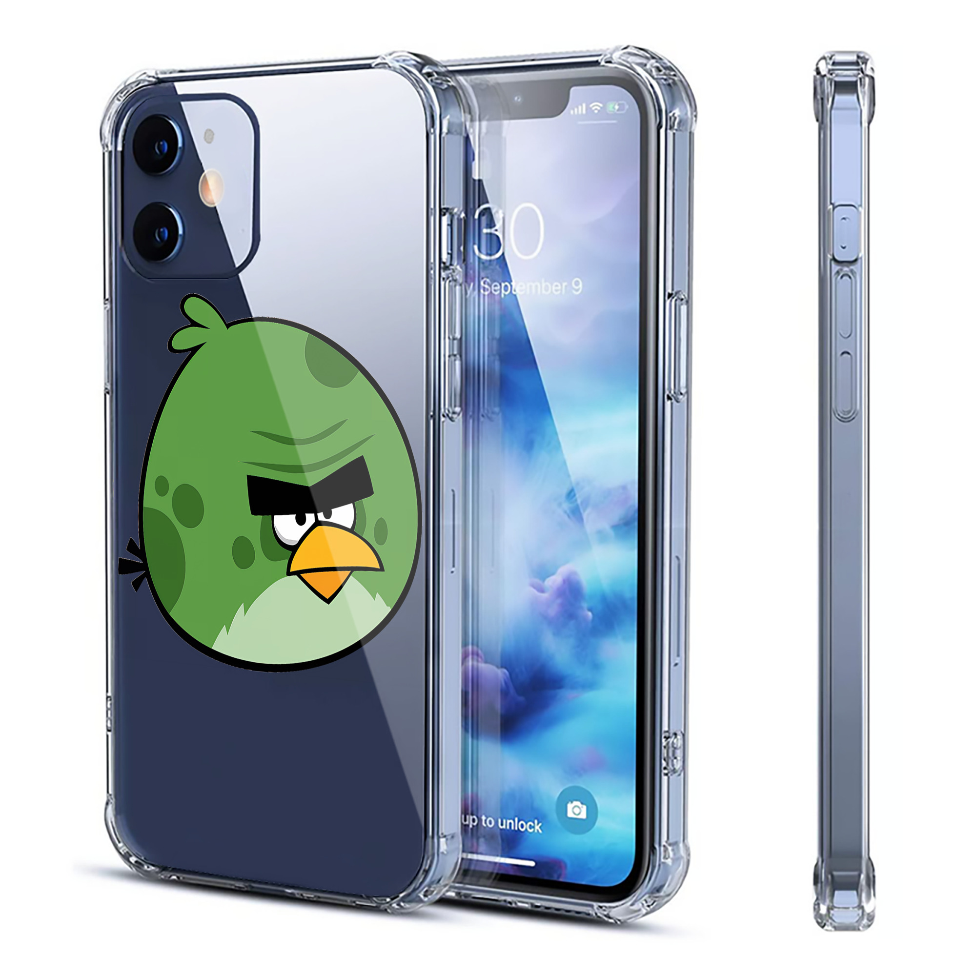 （画像用） Angry Birds アングリーバード 【iPhone 12シリーズ対応】透明スマホケース（クリアソフトケース）
